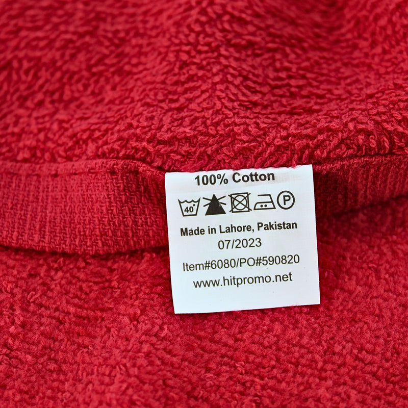 B2 Audio Red 100% Cotton Towel with Black B2 Riot Guy Logo