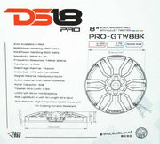 1x 8" Black Speaker Grill Cover / Built In Bullet Tweeter RGB LED Pro Audio - Big Jeff Online Inc