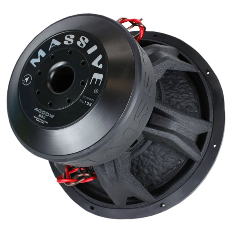 Massive 15" 4000 Watt Subwoofer Dual 2 Ohm Voice Coil Mega HIPPOXL152