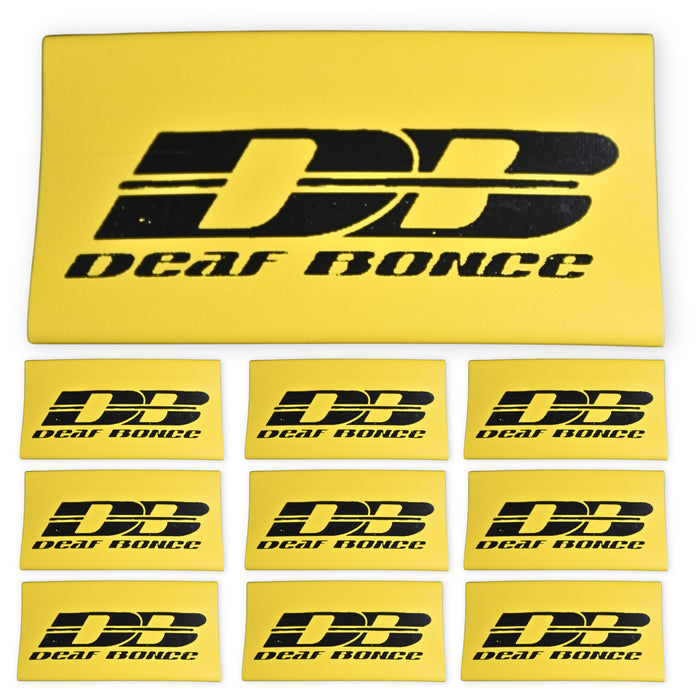 0 Gauge 3:1 Heat Shrink with Deaf Bonce / Avatar Logo 10 Pack Yellow