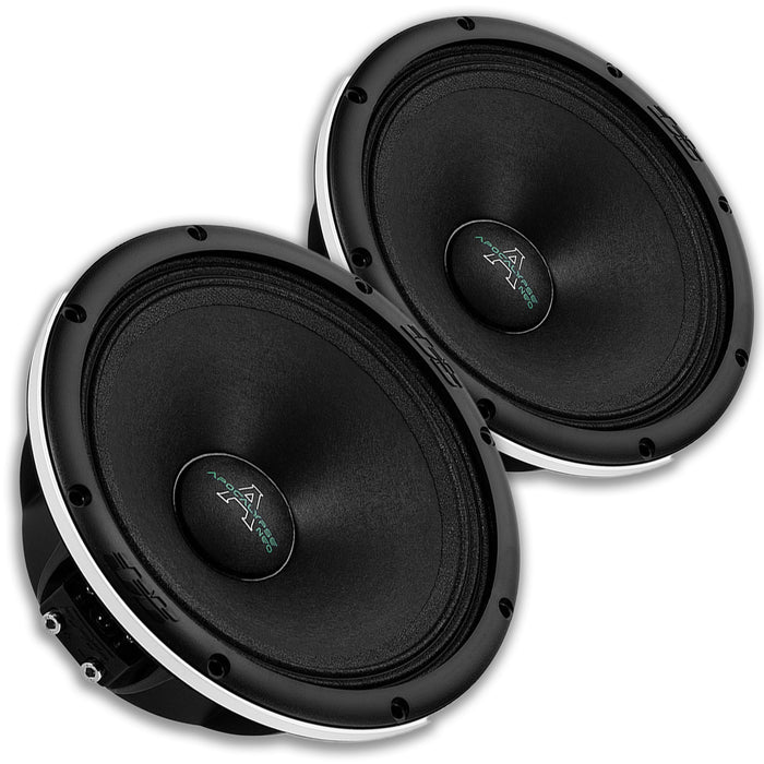 Pair of Deaf Bonce 6.5 Midrange Speakers 800W 4 Ohm w/ 4 Ch Amp Class D Black