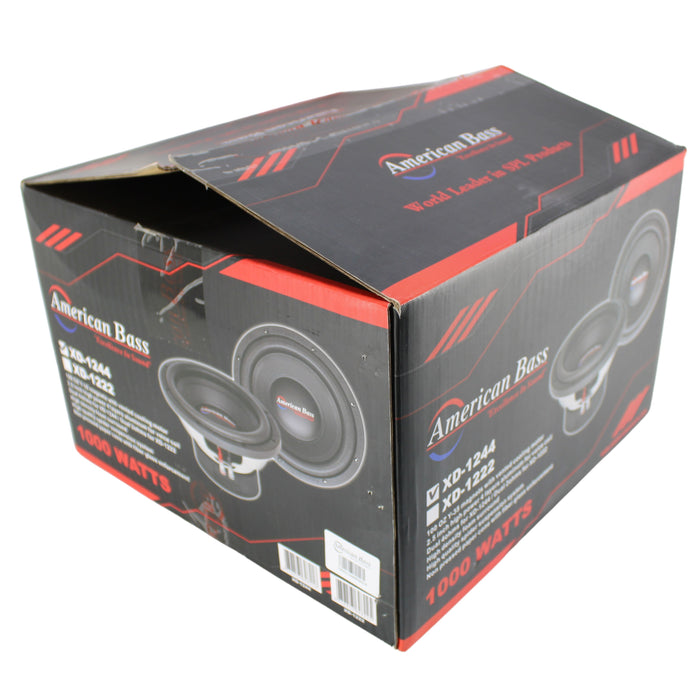 American Bass 12" 1000W Black Subwoofer Dual 4 Ohm Voice Coil XD Series OPEN BOX