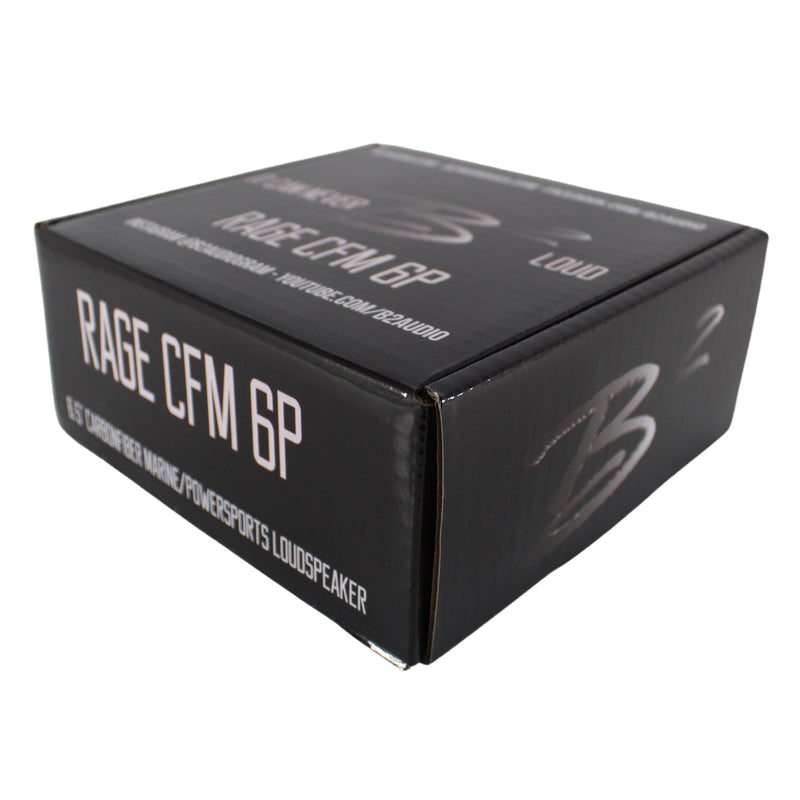 B2-RAGE6-CFM 6.5" Shallow Mount Water Resistant Speakers Pair 80W 3.3-Ohm