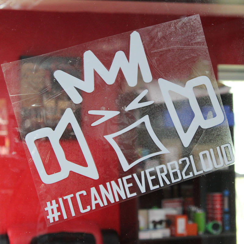 B2 Audio Vinyl Riot Guy 12" x 16" White Sticker