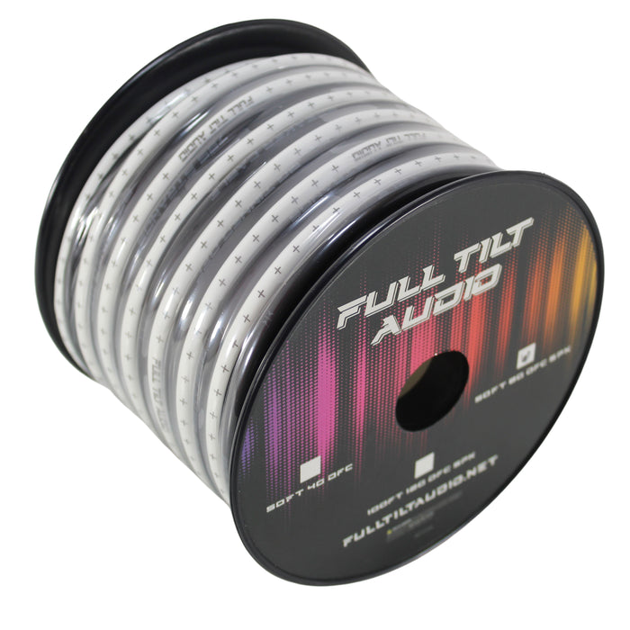 Full Tilt Audio 8 Gauge Tinned Oxygen Free Copper Speaker Wire White/Black Lot