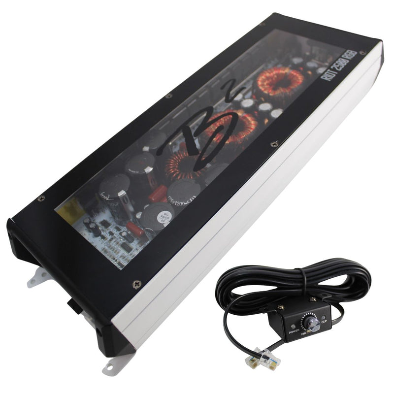 B2 Audio 2500W 1-Ohm Class D Monoblock Amplifier w/ RGB LED Lights RIOT Series