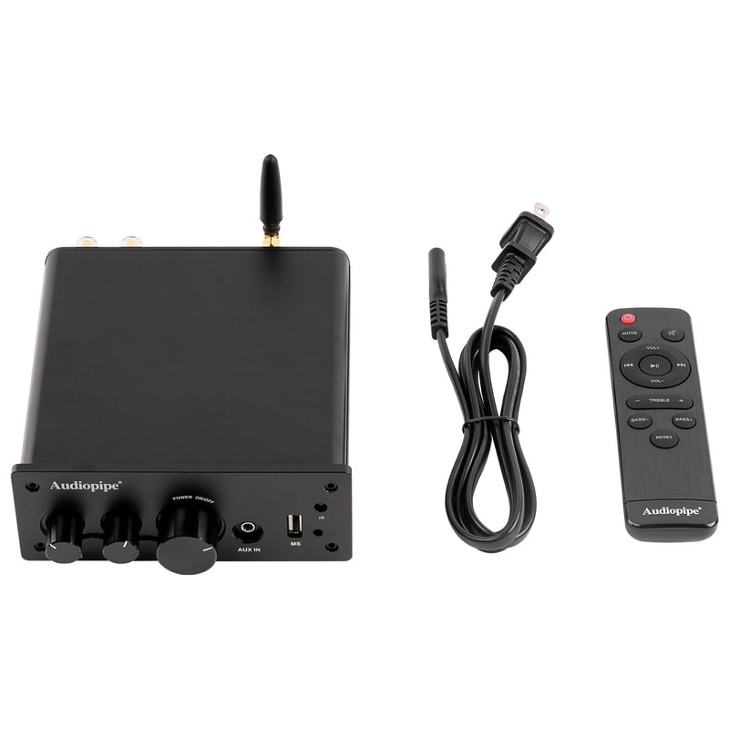 Audiopipe Mini 200W 2 Channel BT/MS/AUX/Coaxial/Optical Bookshelf Amplifier