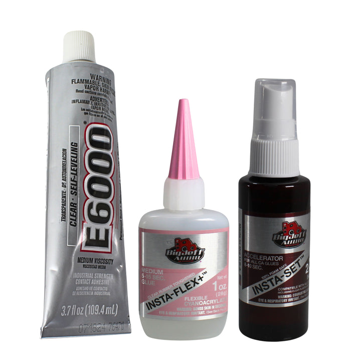 Subwoofer Recone Kit, 3.7oz Clear Medium Viscoscity E6000 & 1oz Flex CA Glue Kit