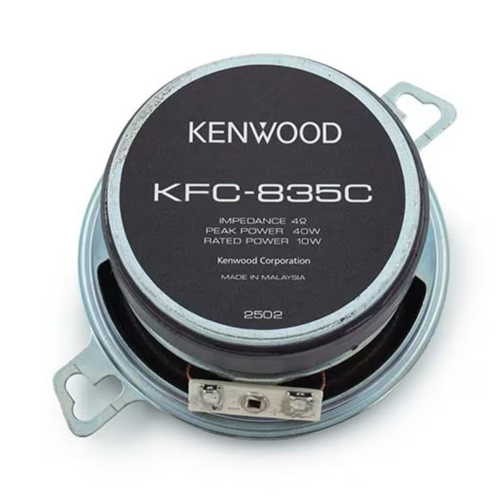 Kenwood 3.5-Inch Round Car Speaker System, Whizzer Cone Pair KFC835C