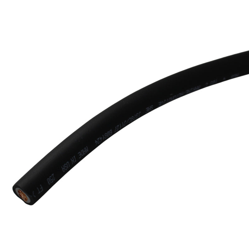 GP Car Audio 4 AWG 100% OFC Power/Ground Wire Black Lot Cut By The Foot