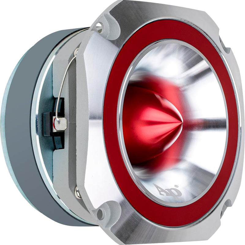Audiopipe 4" Eye Candy Aluminum Tweeter Diamond Chrome Finish Red ATR-4053-RED