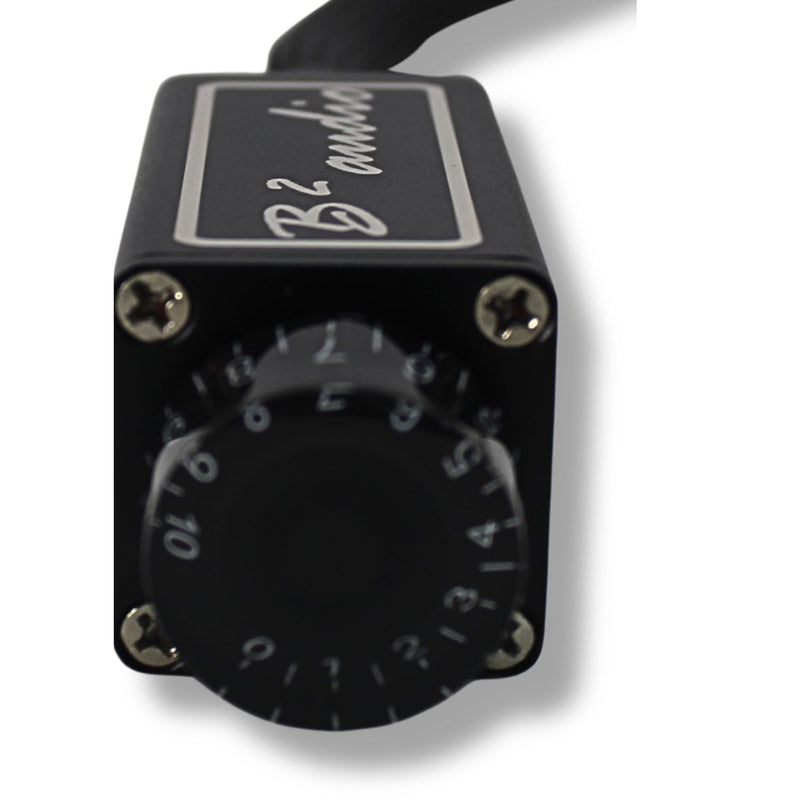 Official B2 Audio Aluminum Cased 30" RCA Bass Knob Black with B2 Logo