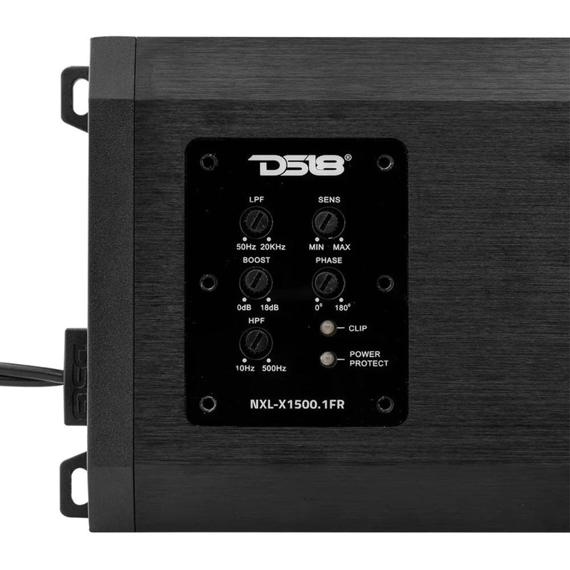 DS18 1 Channel Full Range Class D 1500W RMS 1 Ohm Marine Amplifier NXL-X1500.1FR