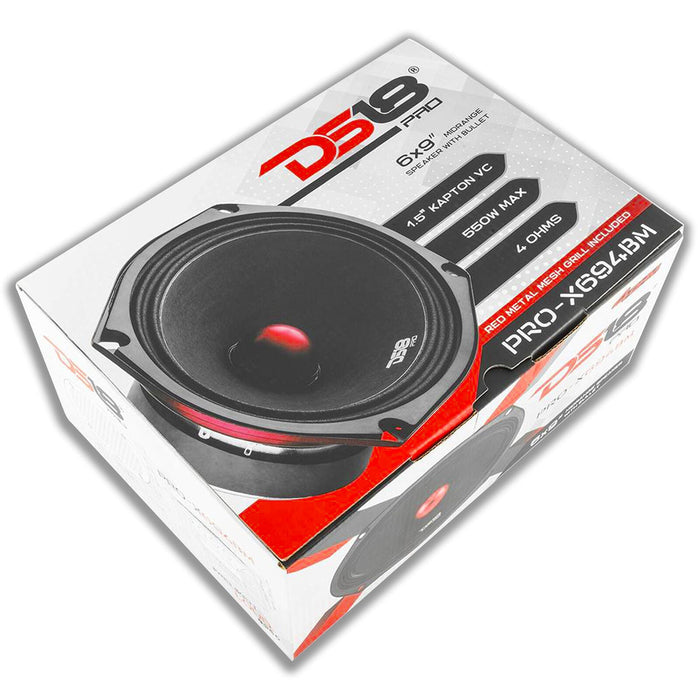 DS18 Pro Car Audio 6x9" Midrange Loud Speaker 550 Watts 4 Ohm PRO-X694BM