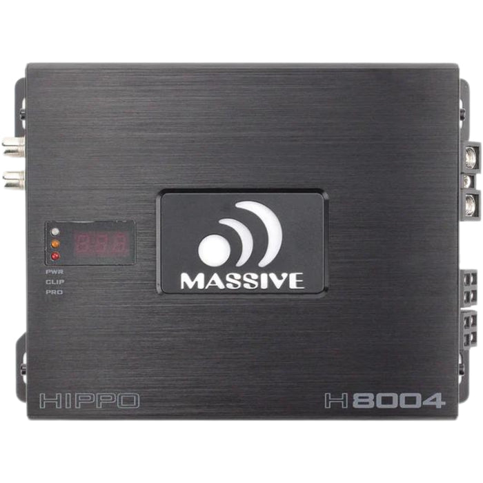 220W RMS x4 2-Ohm 4-Channel Amplifier Massive Audio HIPPO Series MA-H800.4