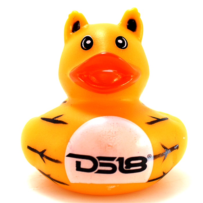 DS18 Orange 2.5" Rubber Duck with DS18 Logo