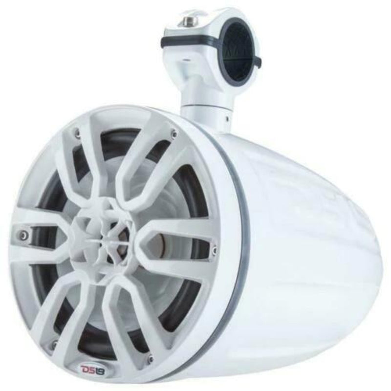 DS18 NXL6TPW 6.5" Marine Pod Tower Speakers 1" Compression Driver RGB 450W White