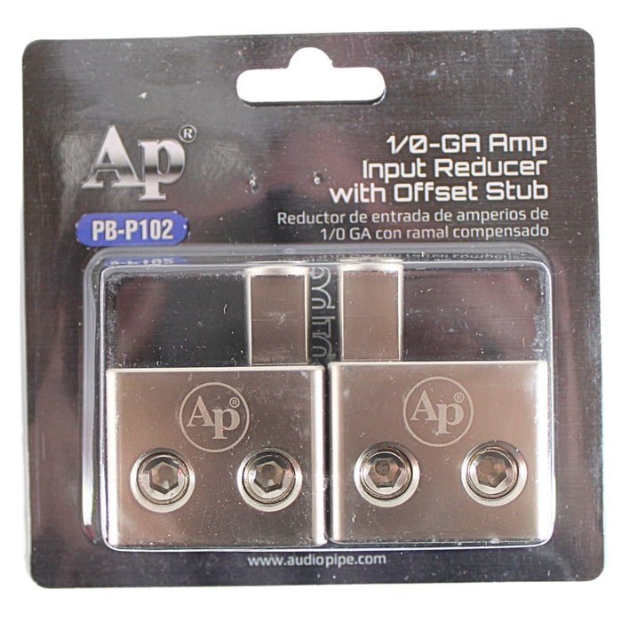 Audiopipe 1x 0GA Input 2x 0GA or 4x 0GA Output Reducer with Offset Stub Pair