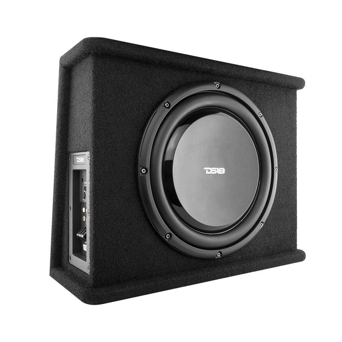 DS18 10" Shallow Subwoofer Bass Package 700 Watts 2 Ohm with Built In Amplifier
