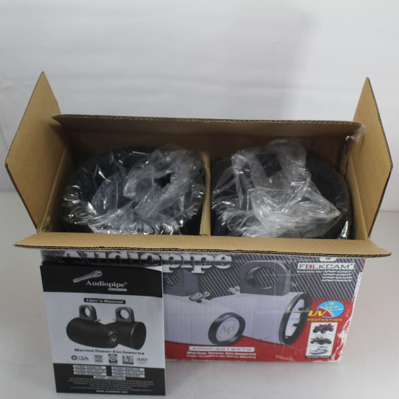 Audiopipe Wakeboard Marine Tower Enclosures for 6" Speaker OPEN BOX