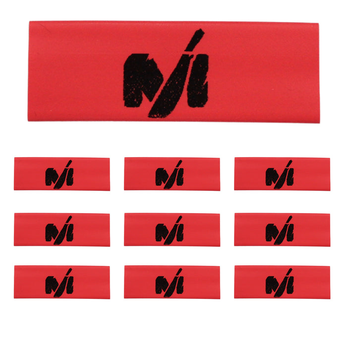 4 Gauge 3:1 Heat Shrink with Deaf Bonce Logo 10 Pack Red