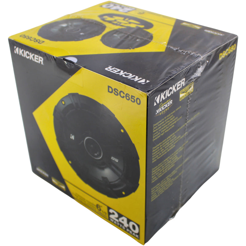6.5" 60W RMS 4-Ohm 2-Way Kicker DS Series Coaxial Full Range Speakers /43DSC6504