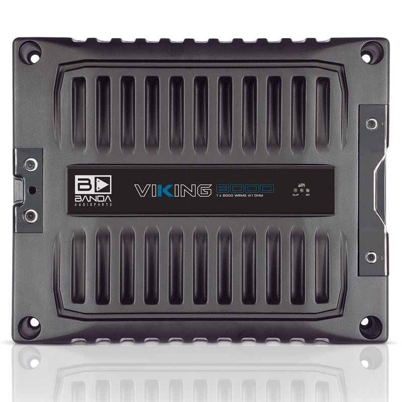 Banda 8K Watt 1-Ohm Monoblock VIKING Line Aluminum Brazilian Amplifier