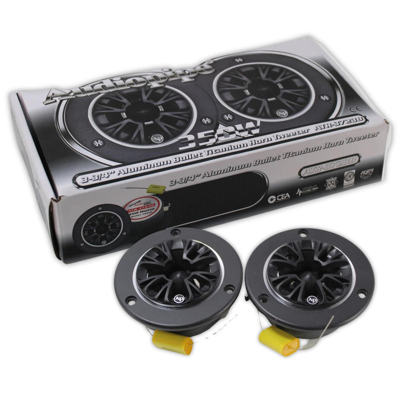 Audiopipe 1" Titanium Bullet Super Tweeters 350W 4 Ohm W/ 3.75" Aluminum Horn