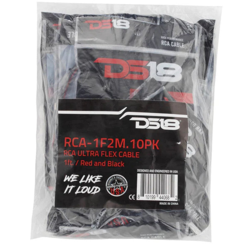 DS18 Level 1 RCA 100% Copper OFC Y Adapter 1 Female 2 Male (10 pack)