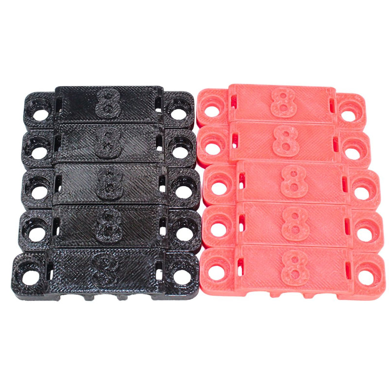 8 Gauge Cable Management Wire Comb Triple Slot Can Use w/ Cable Tie Red/Black