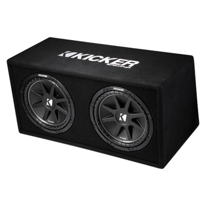 Kicker Comp Series Dual 12" 300W RMS 2-Ohm Vented Subwoofer Enclosure