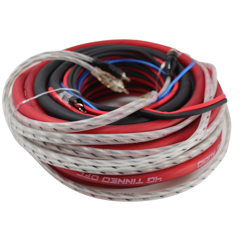 Full Tilt 4 Gauge AWG Red/Black Amplifier/Amp Wire Kit