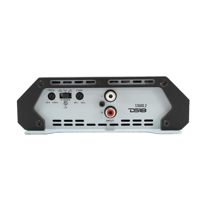 DS18 Car Audio 2 Channel Full Range Amplifier 1600 Watt Class A/B Silver S1600.2