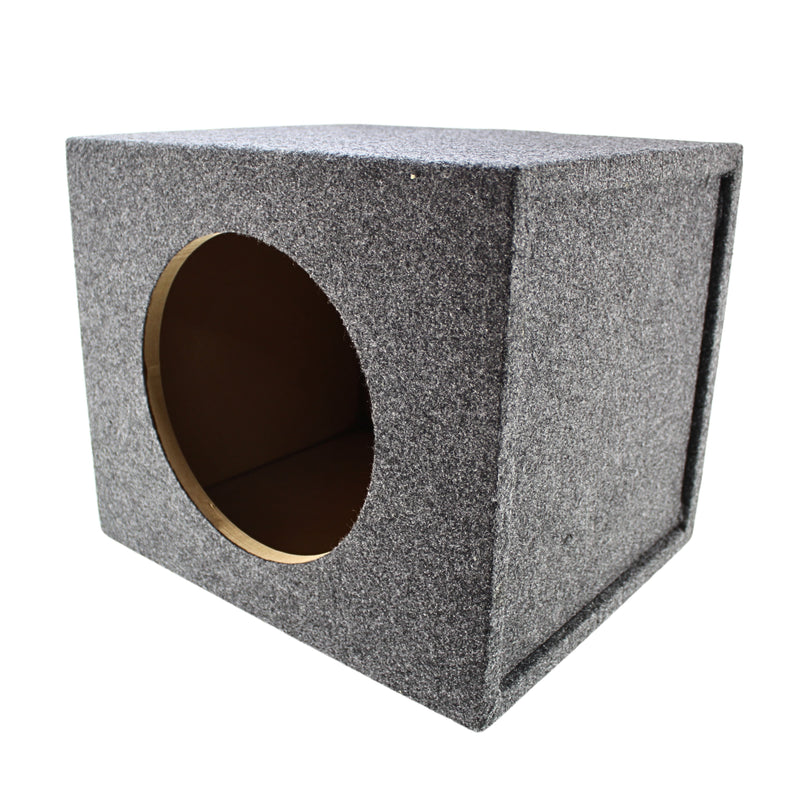 Single 10 Sealed Carpeted Subwoofer Box Made w/ Heavy-Duty MDF Construction