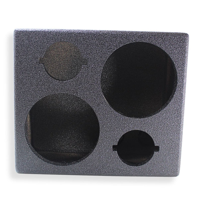 Dual 6.5" + Dual 3" Speaker and Tweeter Universal Speaker Box MDF Black Coated