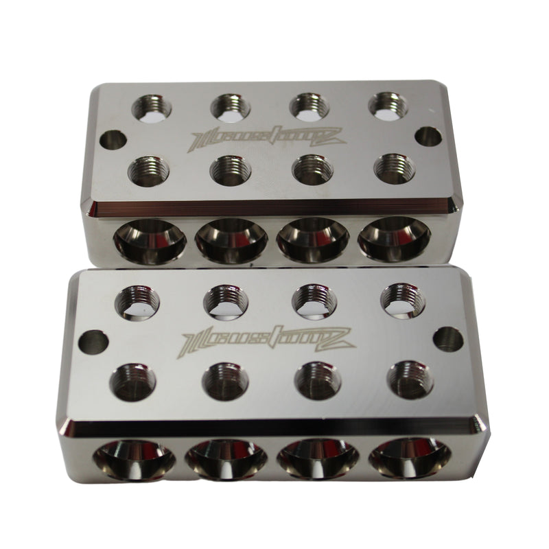ILL Customz 1/0 Gauge 4 In 4 Out Power Ground Distribution Block Pair LC-4IN/OUT