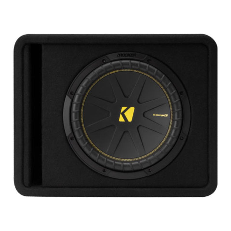Kicker CompC Single 12" 600W 4-Ohm Loaded Subwoofer Enclosure 50VCWC124