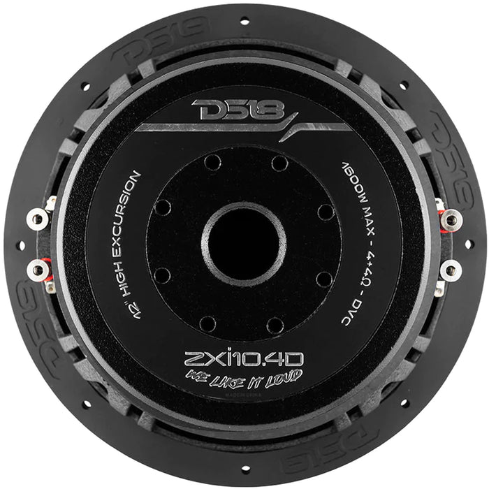 DS18 Car Audio 10 High Excursion Subwoofer 1600 Watt Dual 4 Ohm VC ZXI10.4D