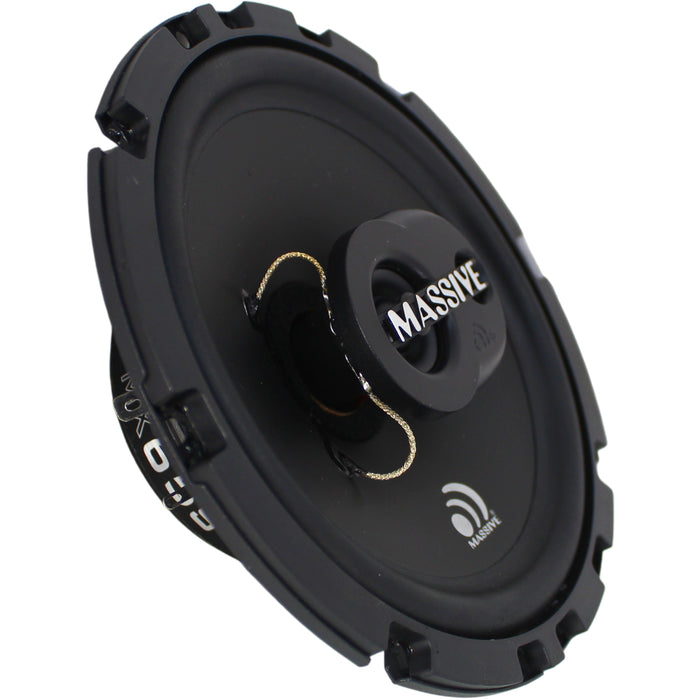 Massive Audio MX Series Shallow 6.5" 50W RMS 4-Ohm Coaxial Speakers OPEN BOX