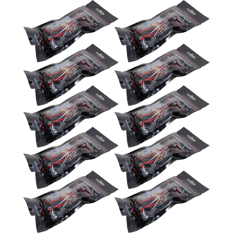 Audiopipe Frosted RCA Cables w/Gold-Plated RCA Connectors (10 Pack) 1.5-25 Feet