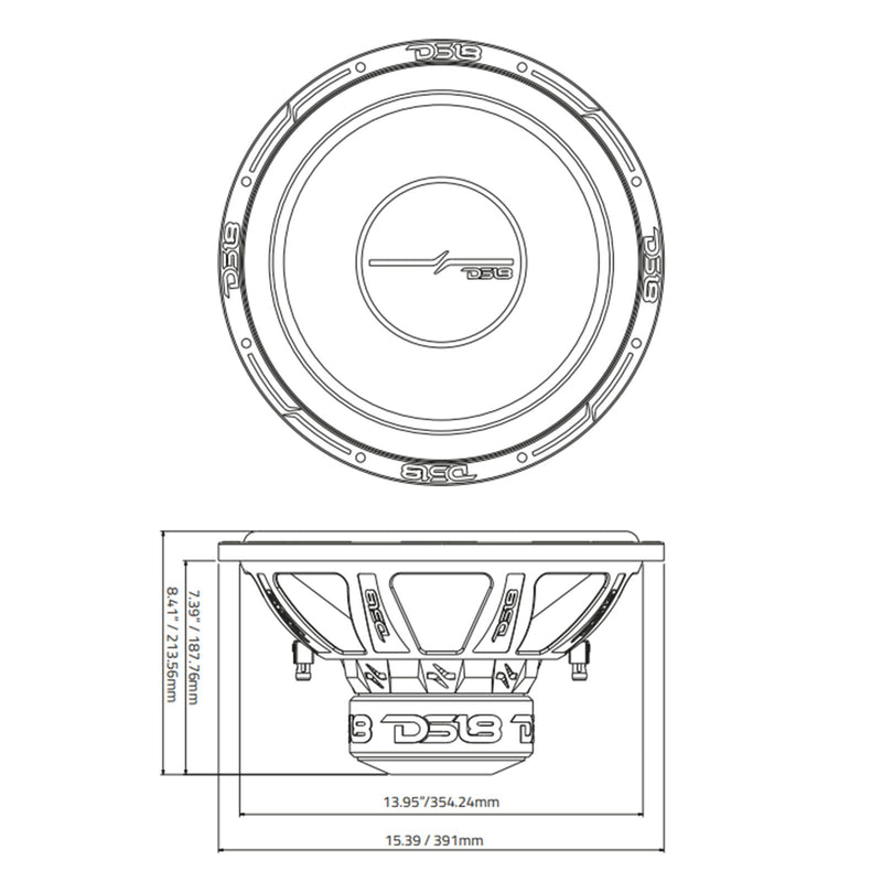 DS18 Elite-Z 15" 750Watts RMS Dual Voice Coil 2-Ohm Subwoofer ZR15.2D