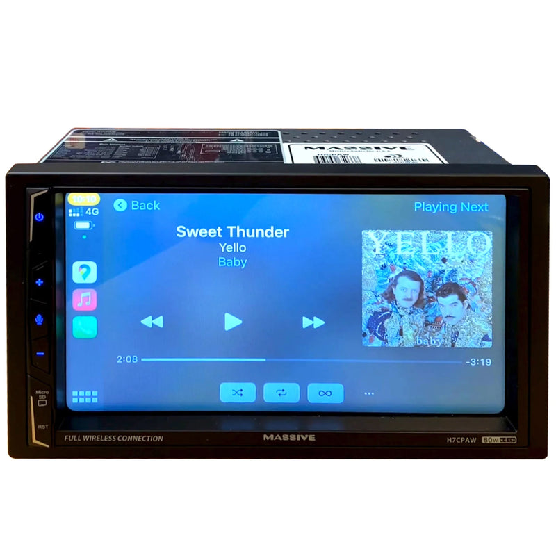 Massive Audio 7" Bluetooth Multimedia AM/FM Receiver W/ Carplay & Android Auto