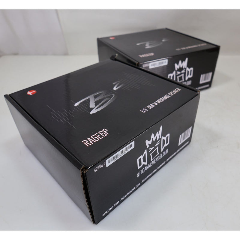 B2 Audio 6.5" Midrange Speakers B2-RAGE6P 120W RMS 4 Ohm Pair OPEN BOX