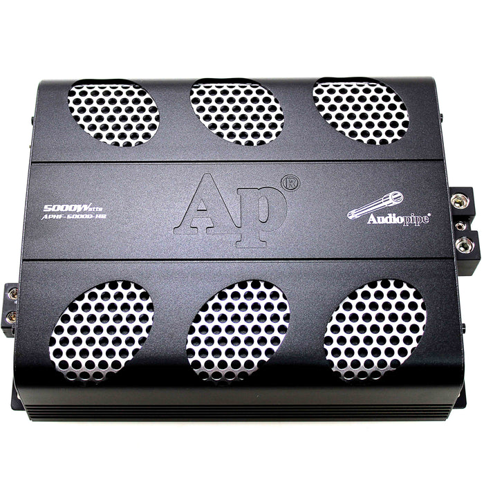 Audiopipe Full Range Amplifier Monoblock 1 Ch Class D 2 Ohms 5000 W Bass Knob