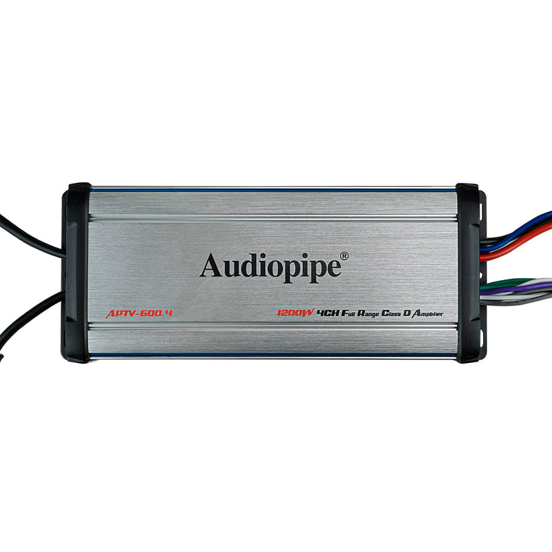 Audiopipe 4 Ohm 200W 4 Channel Full Range Class D Marine Weatherproof Amplifier