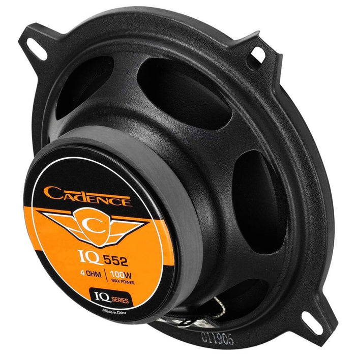 Cadence 5.25" 40 Watt RMS 4-Ohm 2-Way Coaxial Car Audio Speakers Pair IQ552GE