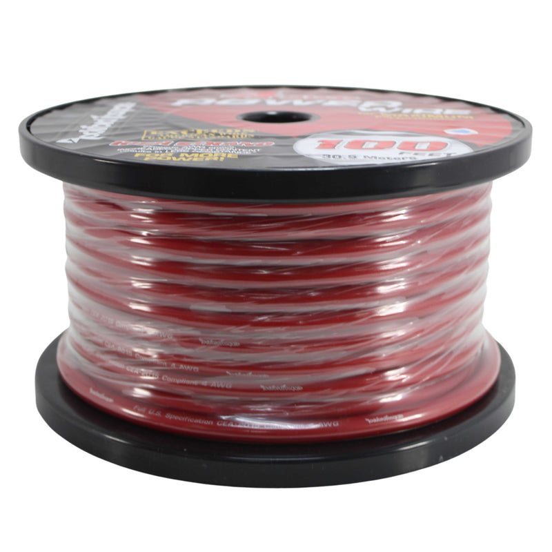 Rockford Fosgate 4 AWG 100% OFC Power/Ground Wire Red Lot Cut By The Foot