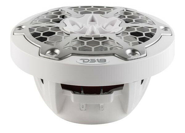 Pair of DS18 HYDRO White 6.5" 600W 4 Ohm 2-Way Marine Speakers RGB NXL-6M