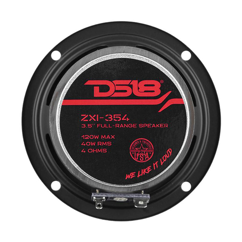 DS18 ELITE 3.5" Full-Range Speakers 120 Watt 4 Ohm Pair with Kevlar Cone ZXI-354