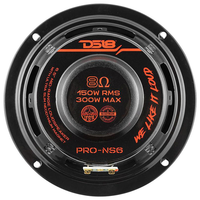 DS18 PRO 6.5" Mid-Range Speaker 300 Watt 8 Ohm with Ultra Slim Neodymium Magnet